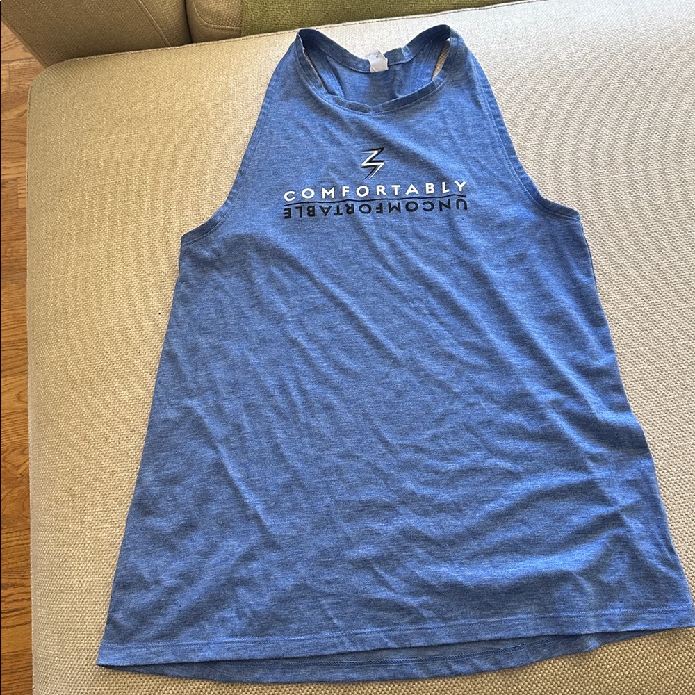 Blue Graphic Tank Top